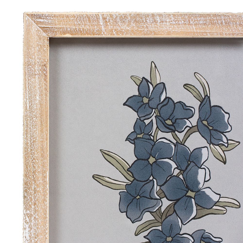 9" x 11" Reversible Wood Frame Sign - Plant/Periwinkle | Multicolor