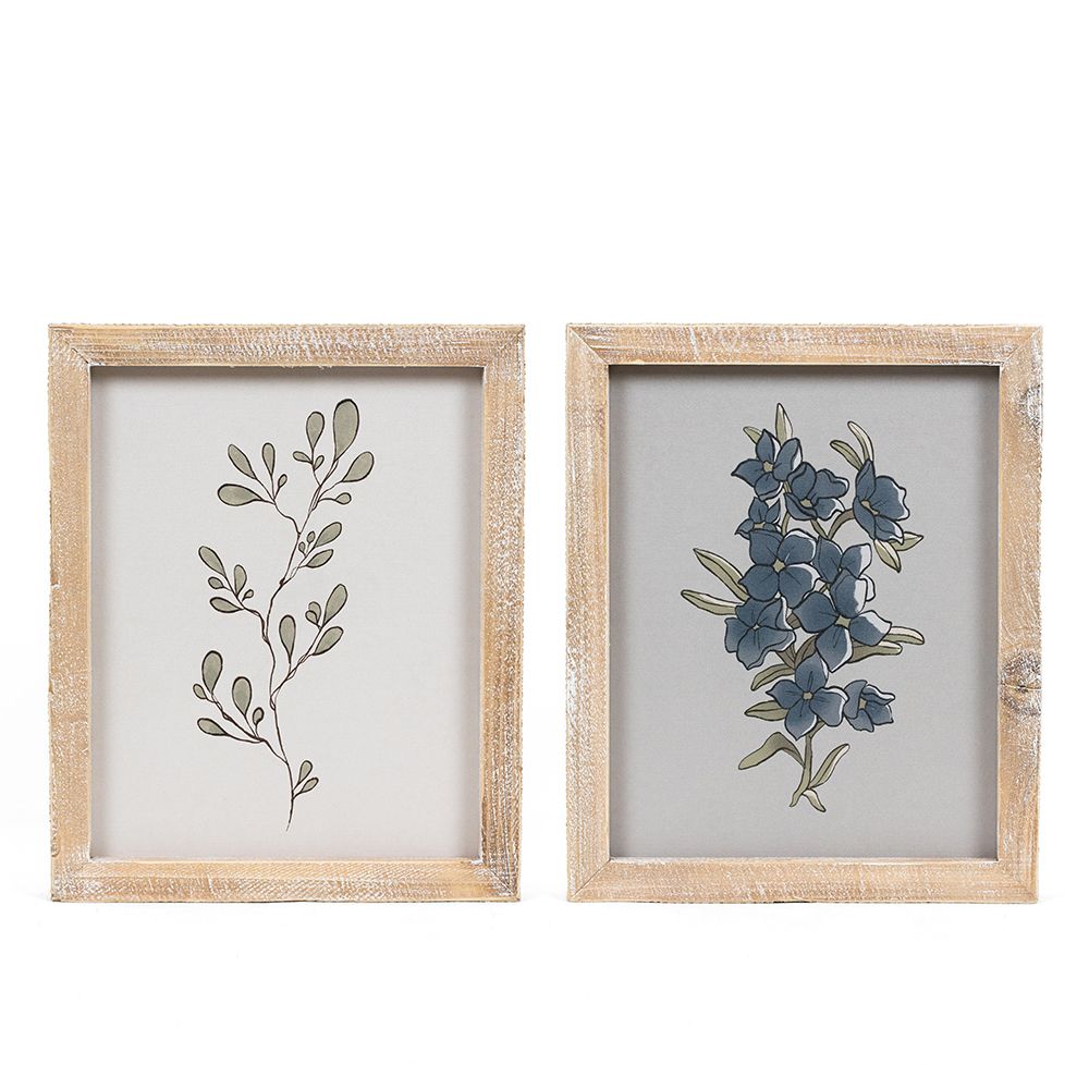 9x11x1.5 rvs wood frame sign (PLANT/PERIWINKLE)