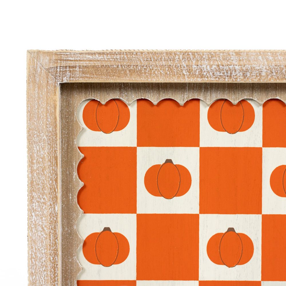 10" x 13" Reversible Wood Frame Sign - Moon and Pumpkin | Multicolor