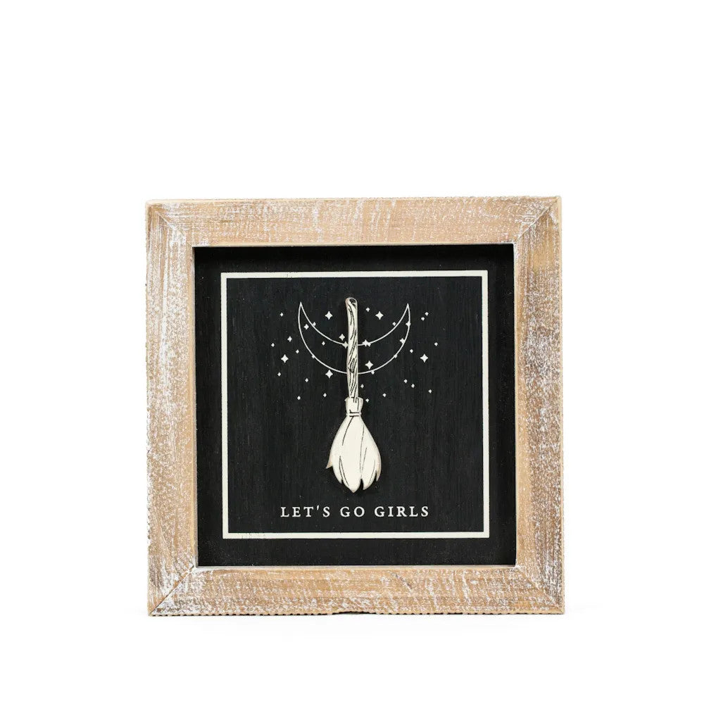 7x7x1.5 rvs wood frame sign (BROOM/PIE)