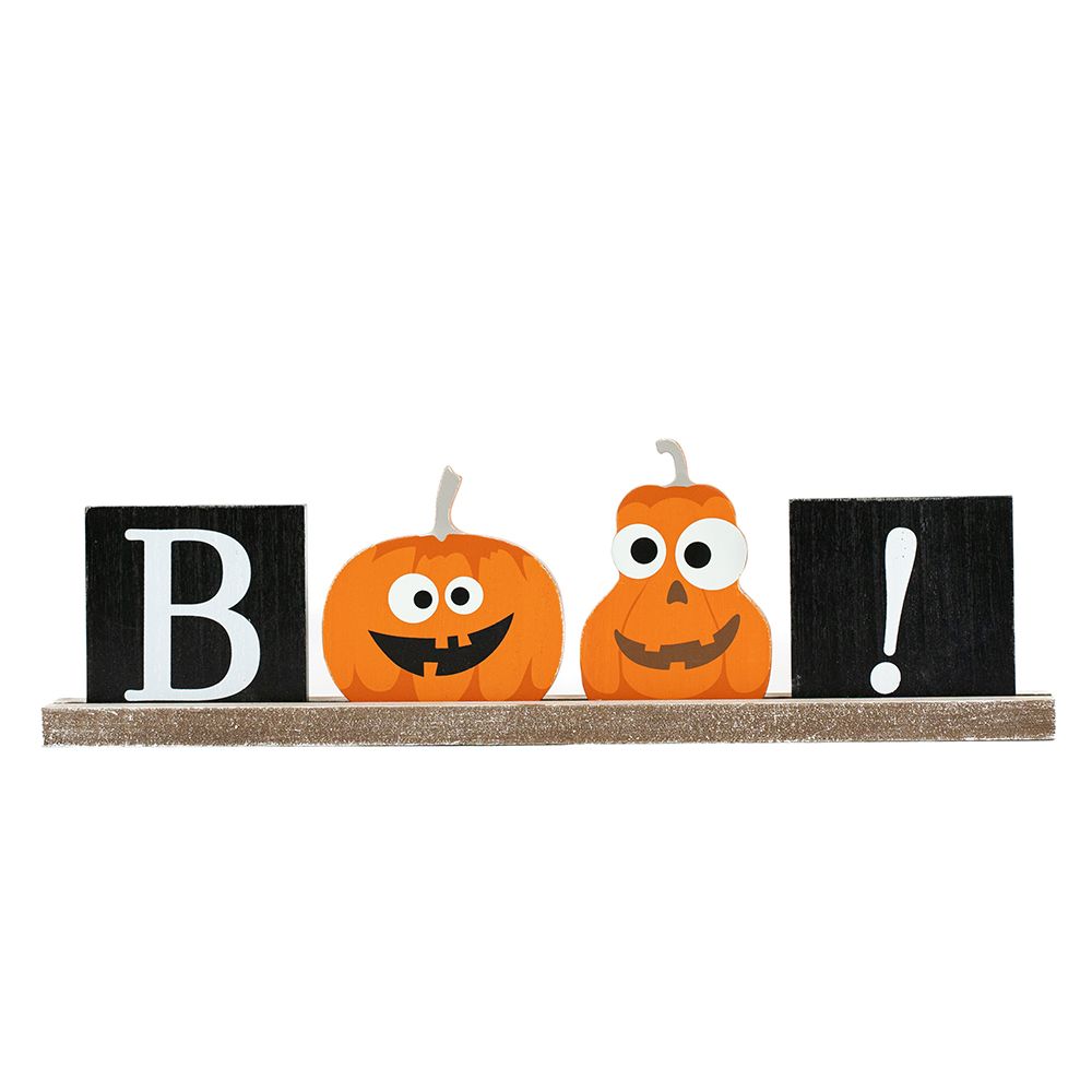 16" Wood Table Sitter - Boo! | Pumpkins and Sweets Collection