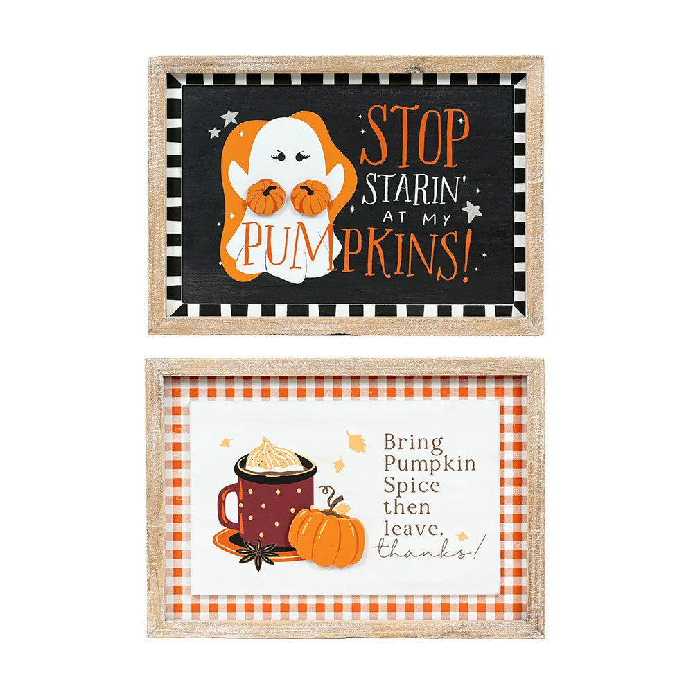14x10x1.5 rvs wood frame sign (PUMPKINS/THANKS)