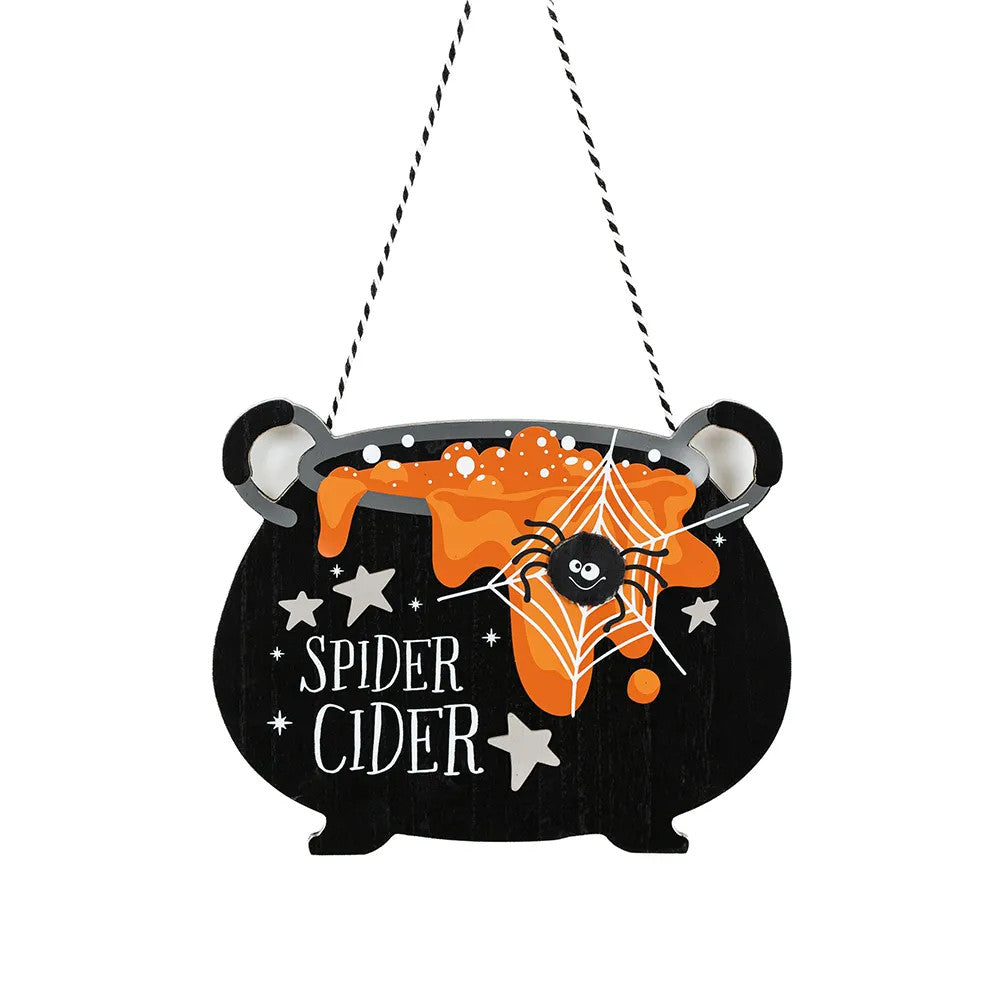 12x10x.5 wood ornament (CAULDRON)