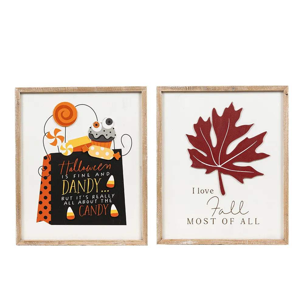 16x19x1.5 rvs wood frame sign (HALLOWEEN/FALL)
