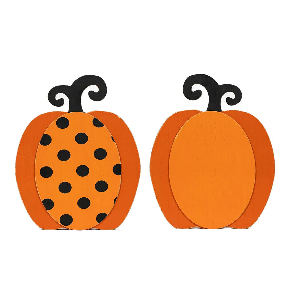 11x13x1.25 wood cutout (PUMPKIN) or/bk