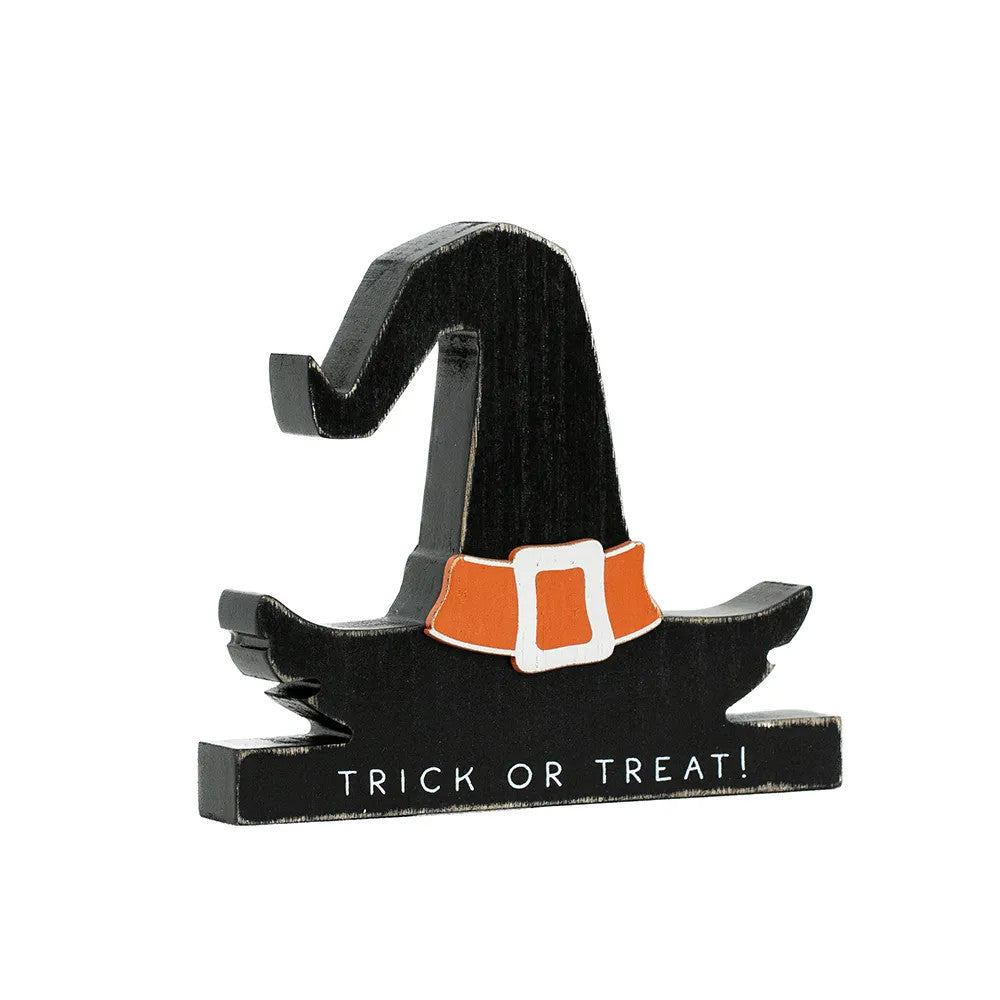 7" Chunky Wood Shape - Witch Hat | Pumpkins and Sweets Collection