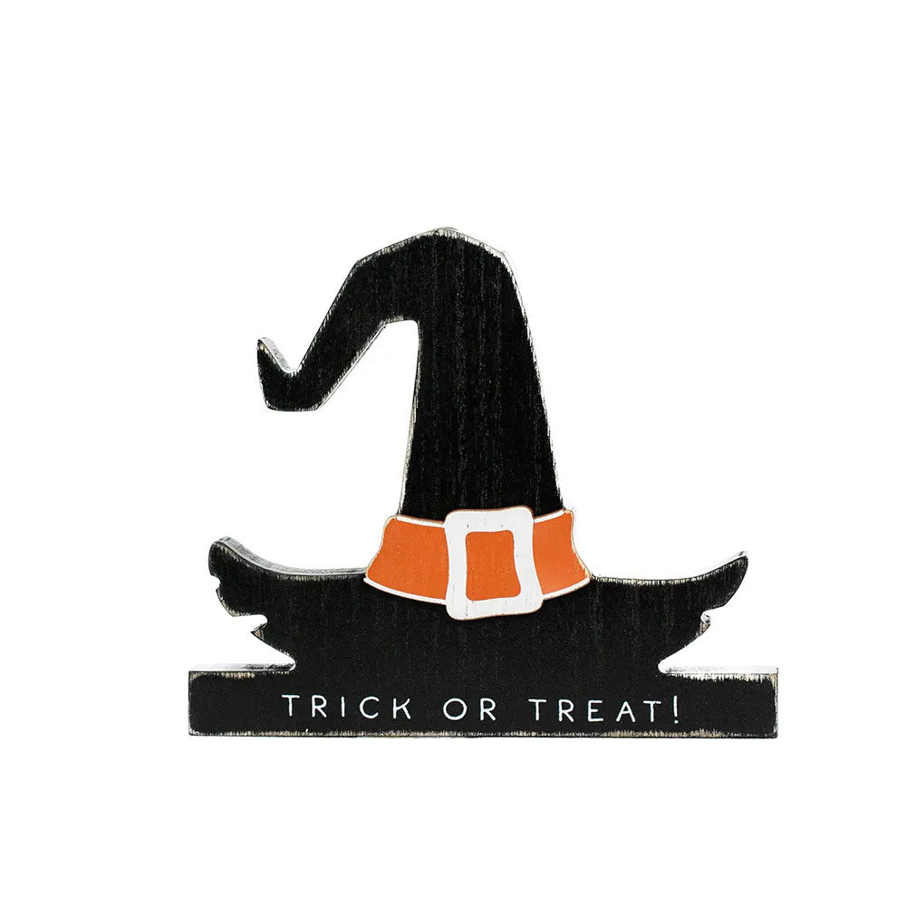 7" Chunky Wood Shape - Witch Hat | Pumpkins and Sweets Collection