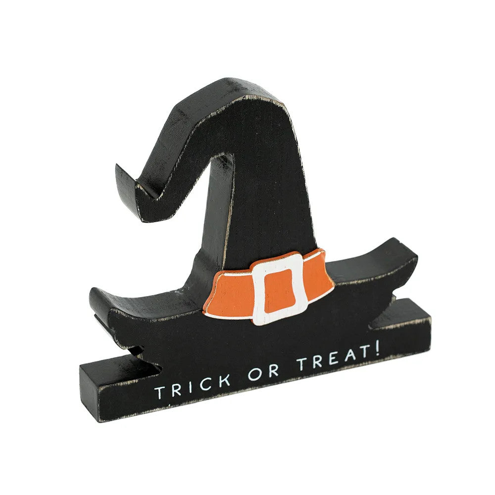 7x6x1 wood chunky shape (WITCH HAT)