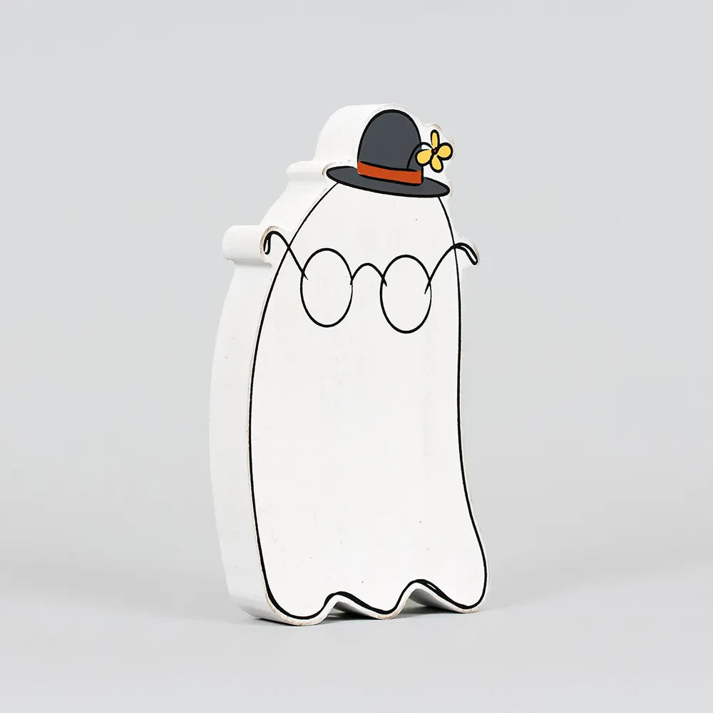 6" Reversible Chunky Wood Shape - Ghost | Sweet and Spooky Collection