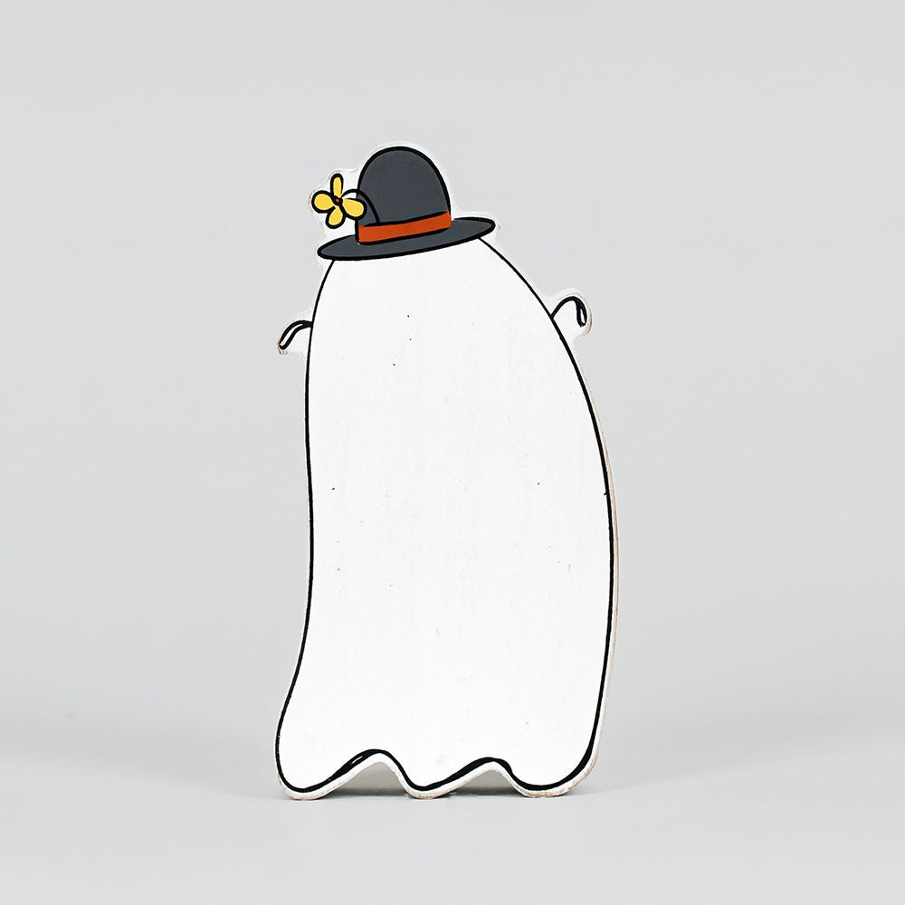 6" Reversible Chunky Wood Shape - Ghost | Sweet and Spooky Collection