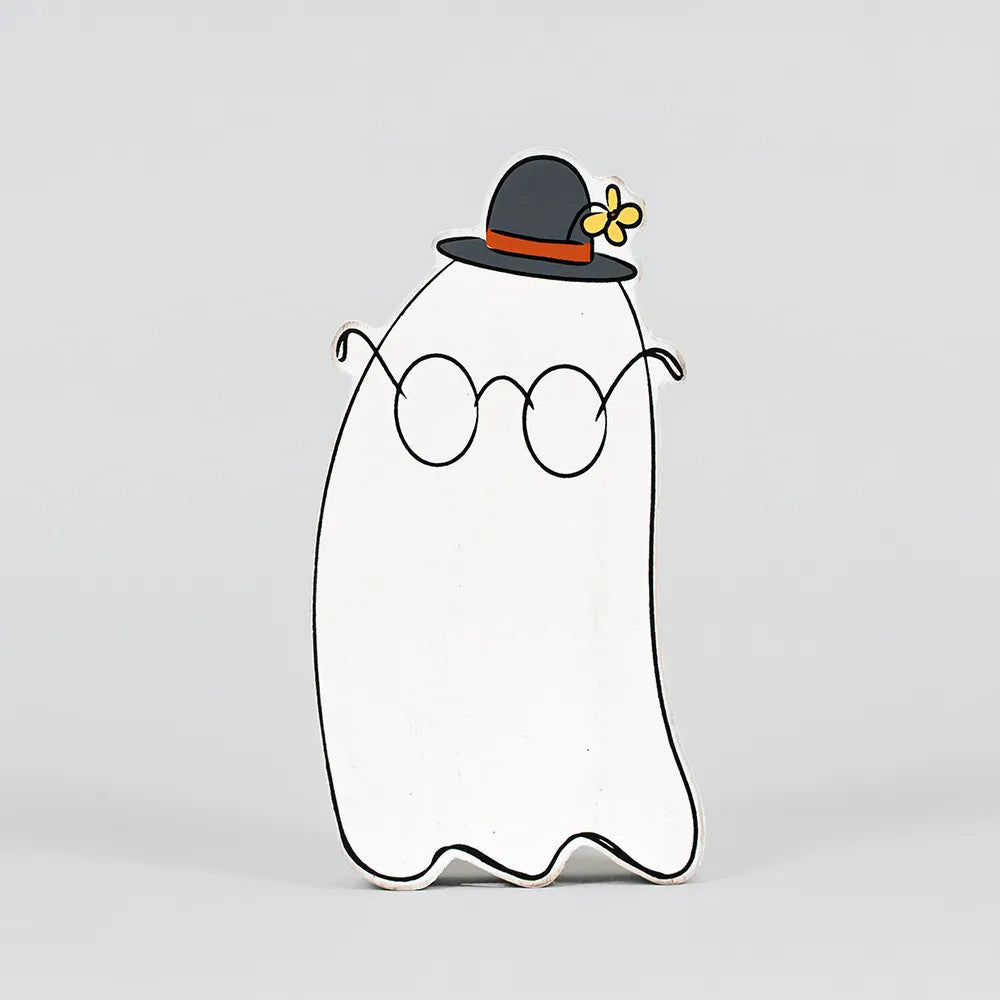 6" Reversible Chunky Wood Shape - Ghost | Sweet and Spooky Collection