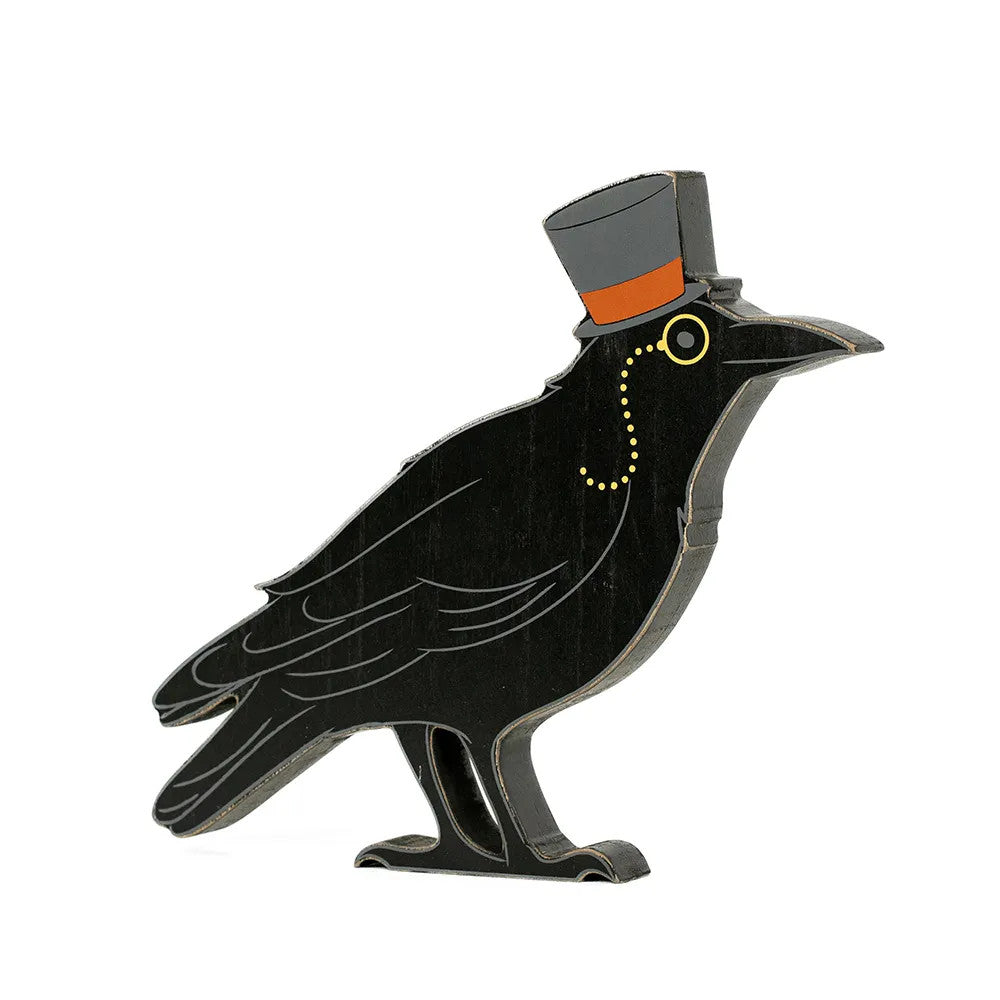 10" Reversible Chunky Wood Shape - Raven | Sweet and Spooky Collection
