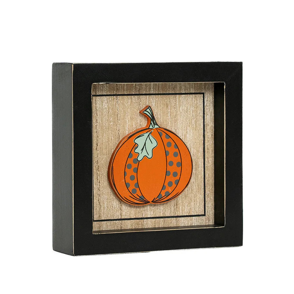 5" Reversible Wood Frame Sign - Pumpkin/Hello | Sweet and Spooky Collection