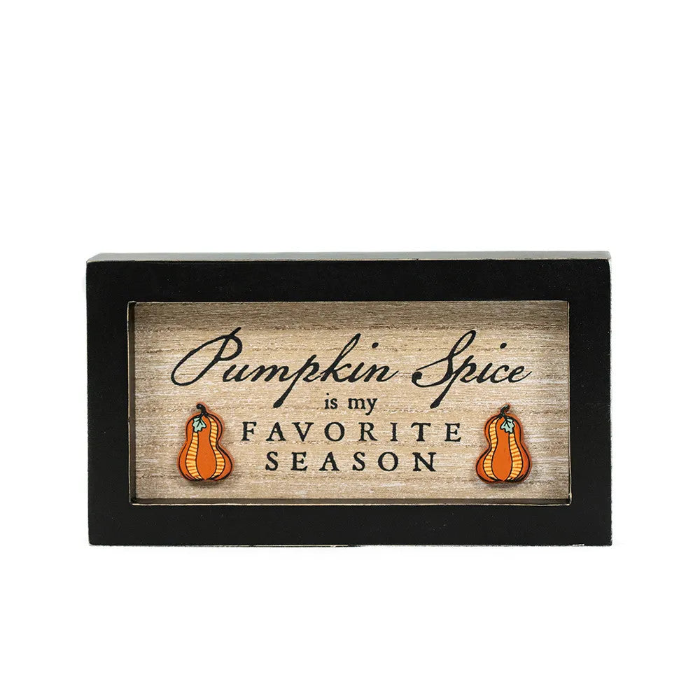 7" x 4" Reversible Wood Frame Sign - Witch/Spice | Multicolor | Sweet and Spooky Collection