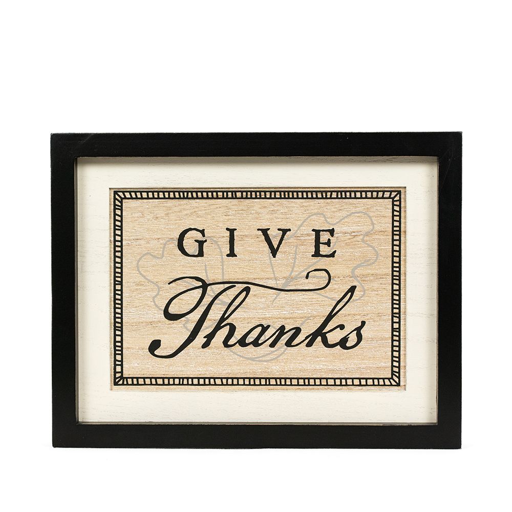 13" x 10" Reversible Wood Frame Sign - Spooky/Thanks | Multicolor