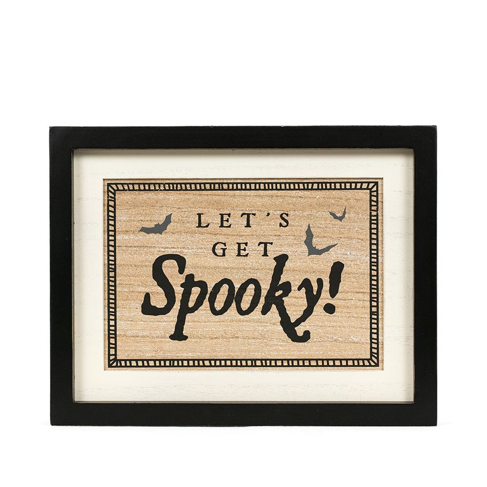 13" x 10" Reversible Wood Frame Sign - Spooky/Thanks | Multicolor