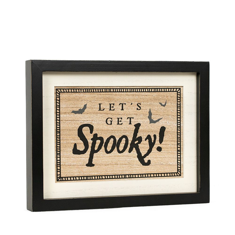 13" x 10" Reversible Wood Frame Sign - Spooky/Thanks | Multicolor