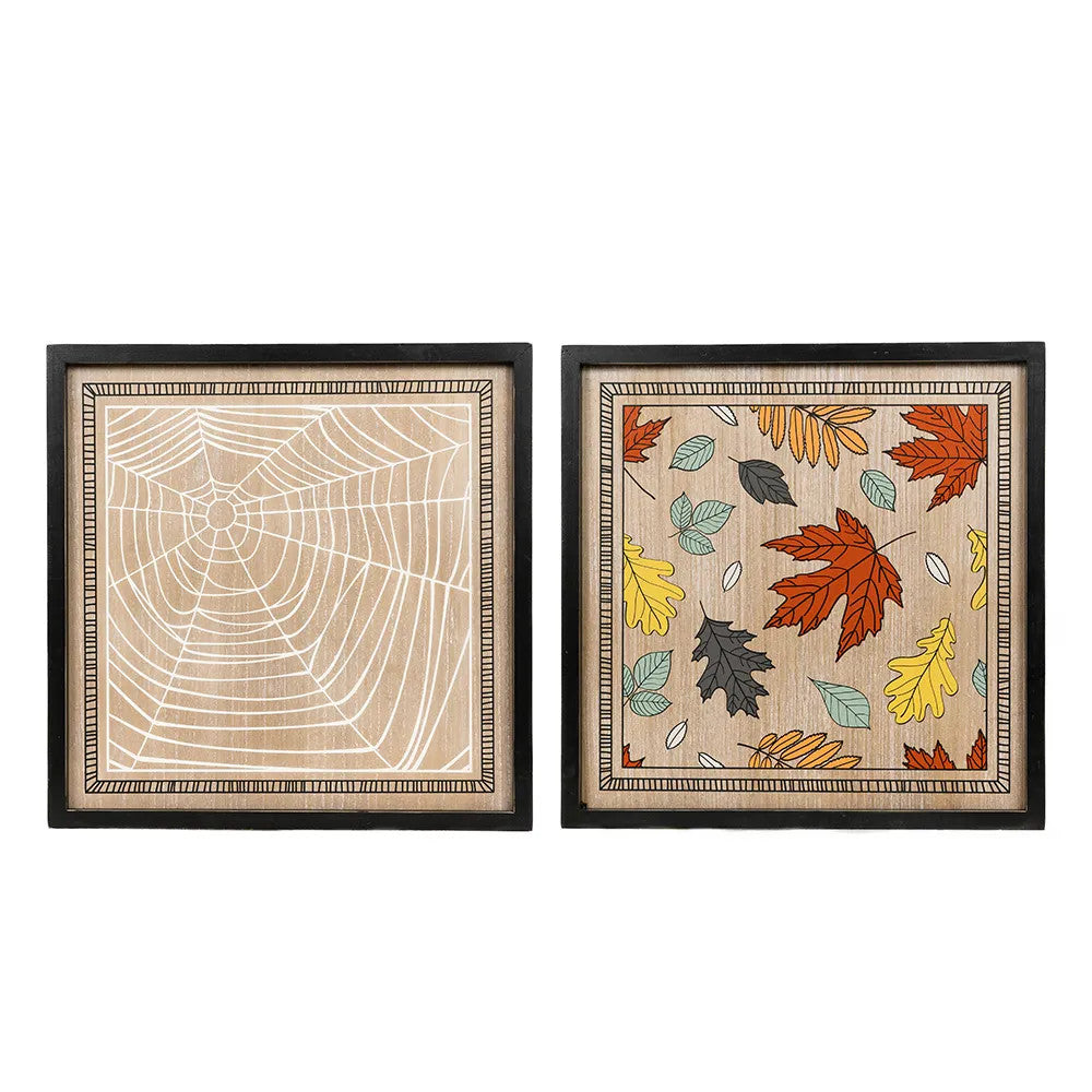 20x20x1.5 rvs wood frame sign (WEB/LEAVES)