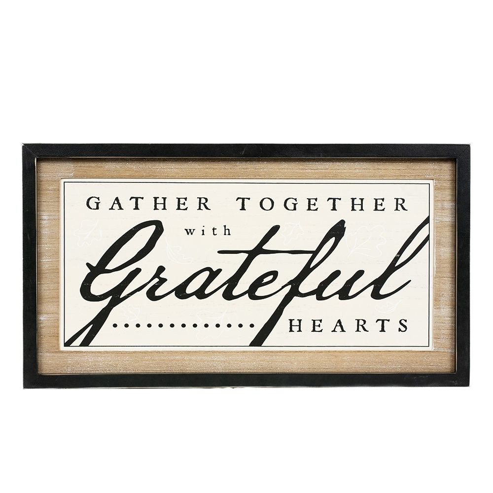 25" x 14" Reversible Wood Frame Sign - Really Into Halloween and Gather Together | Multicolor