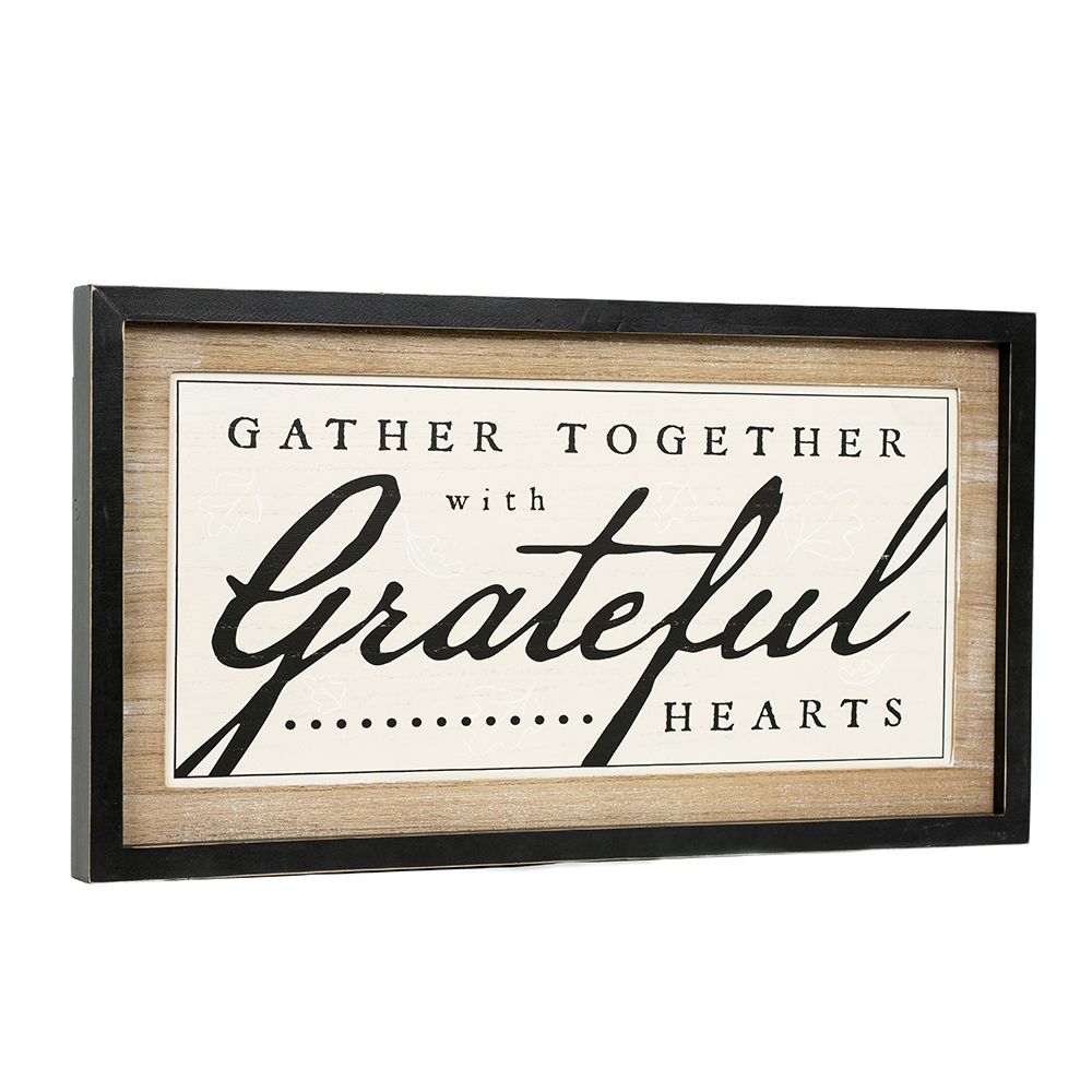25" x 14" Reversible Wood Frame Sign - Really Into Halloween and Gather Together | Multicolor