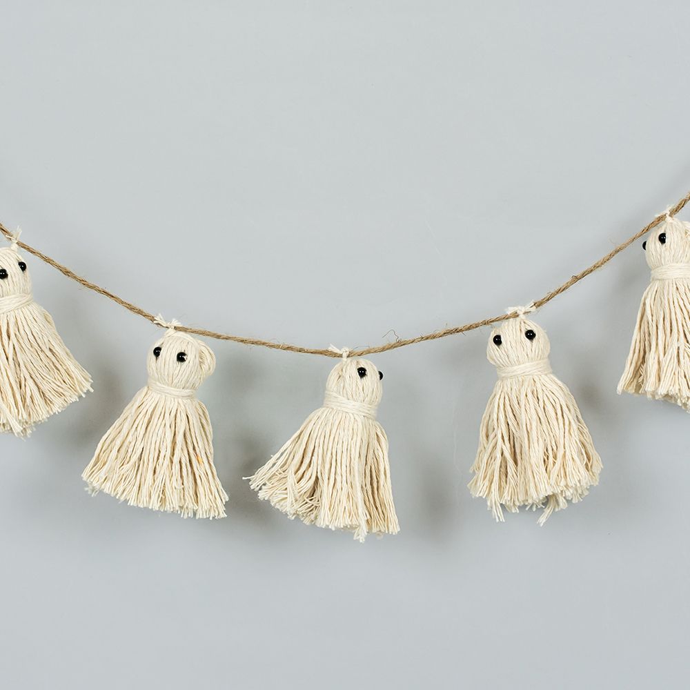 60" Ghost Garland - White and Black