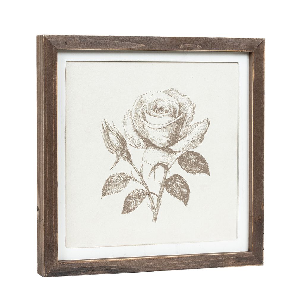 13" Reversible Wood Frame Sign - Tree/Rose | Multicolor | Gileadensis Collection