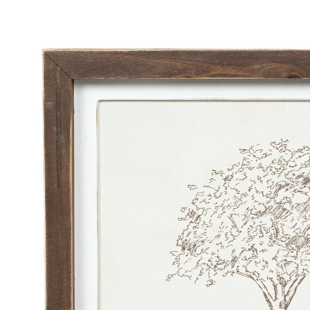 13" Reversible Wood Frame Sign - Tree/Rose | Multicolor | Gileadensis Collection