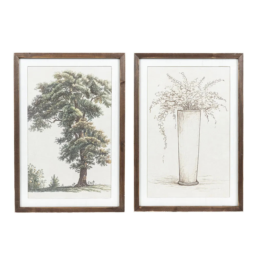 17x24x1.5 rvs wood frame sign (FLOWERS/TREE) multi