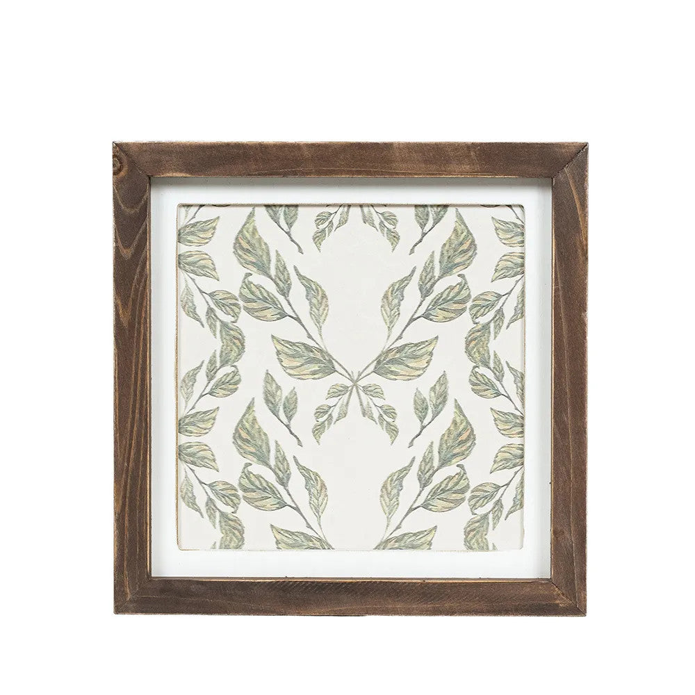 10" Reversible Wood Frame Sign - Botanical | Multicolor | Gileadensis Collection