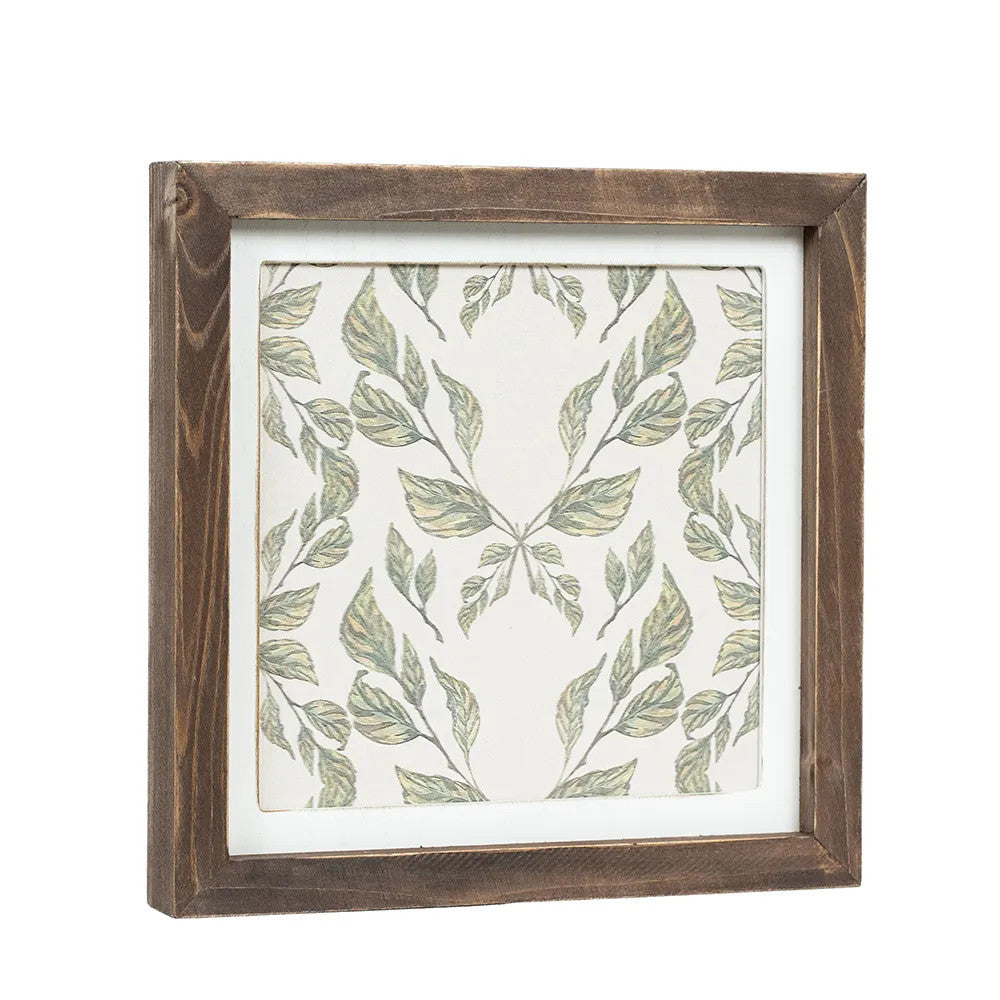 10" Reversible Wood Frame Sign - Botanical | Multicolor | Gileadensis Collection