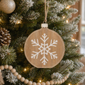 9" Reversible Chunky Wood Shape - Neutral Ornament