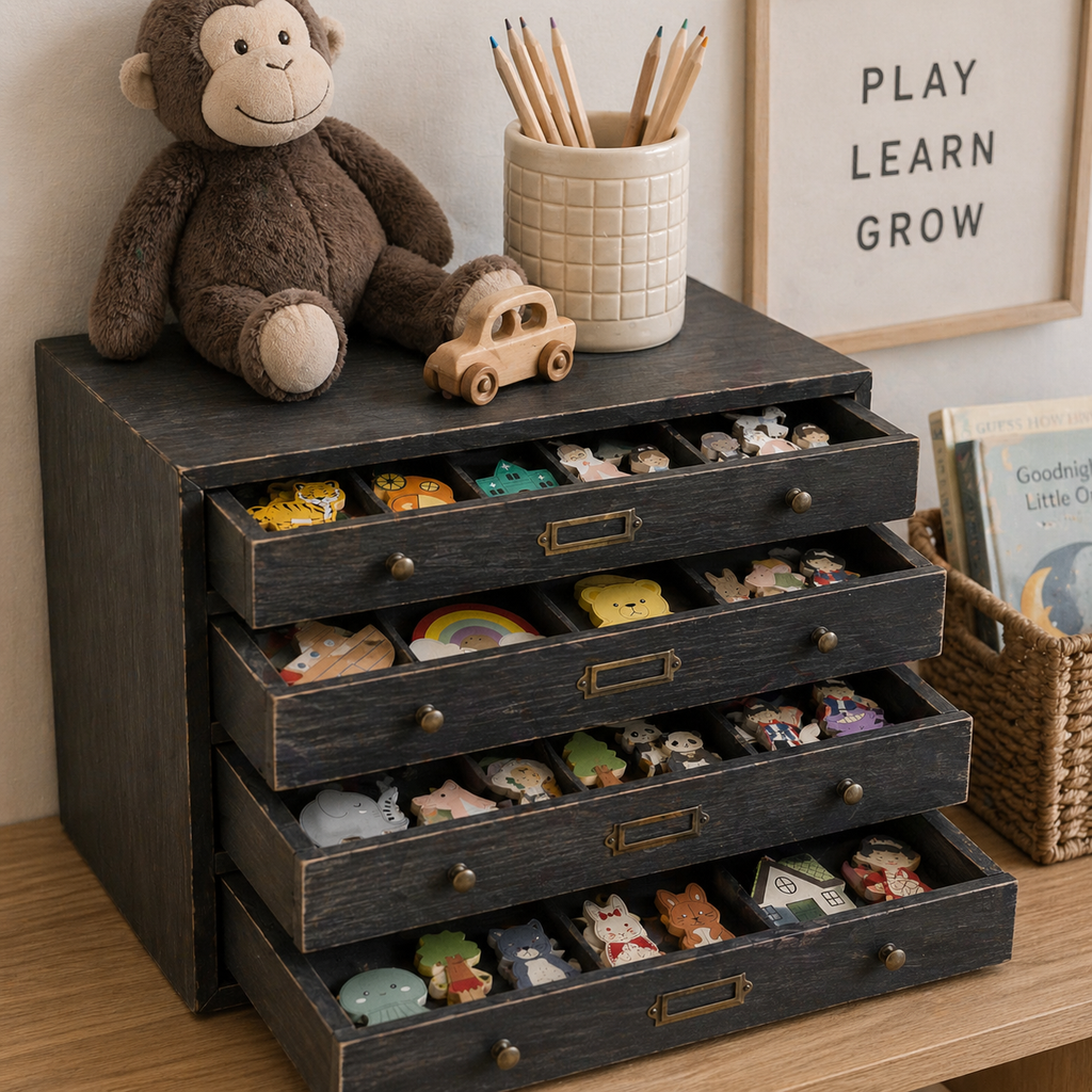 14" Wood Letterboard Organizer - Black | Letterboard Collection