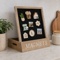 Magnet Display Shelf & Storage Case - Natural and White