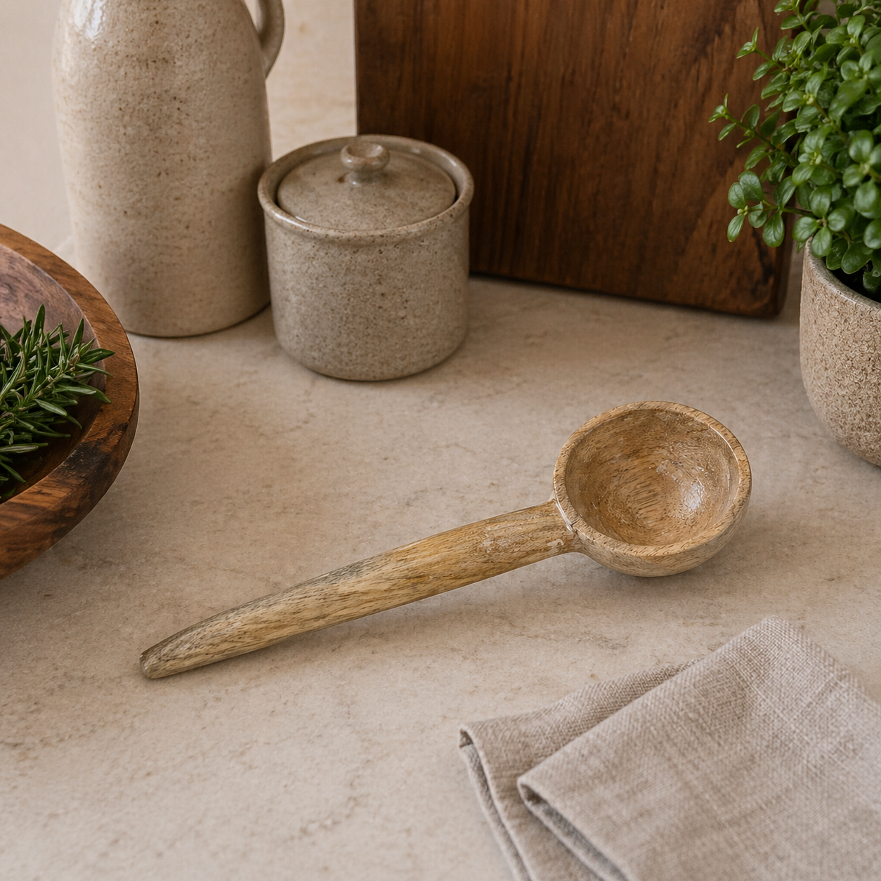 11" Mango Wood Ladle - Natural