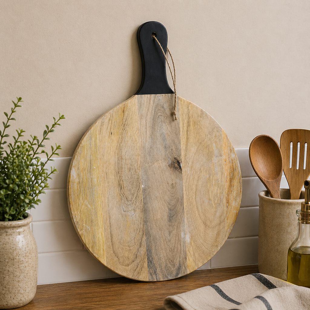 16" Mango Wood Chopping Board with Handle