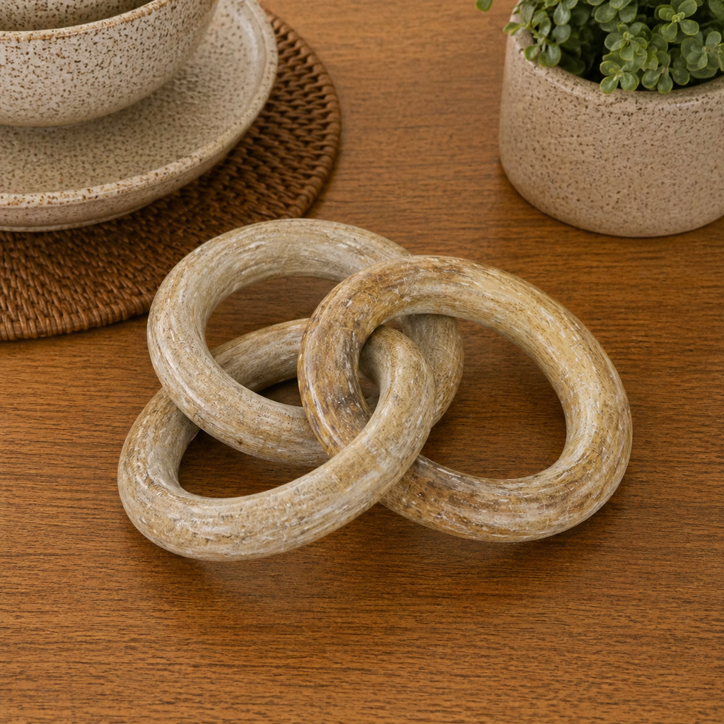 11" Mango Wood Round Chain - Natural