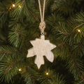 3.5" Mango Wood Cutout Leaf Ornament