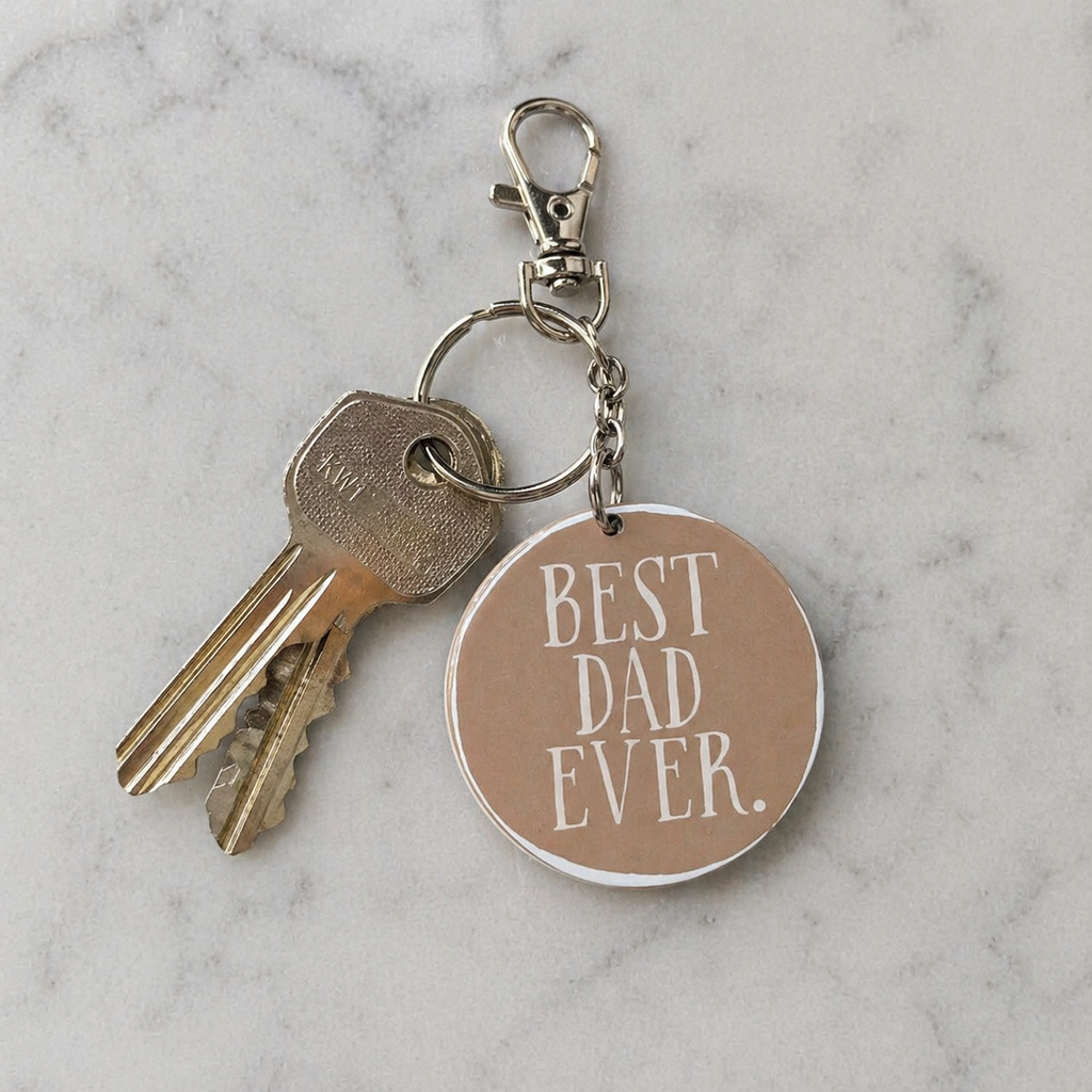 3" Reversible Wood Keychain - Dad