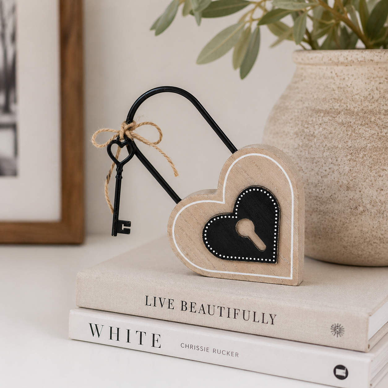 8" Chunky Wood Shape - Key | You and Me Collection