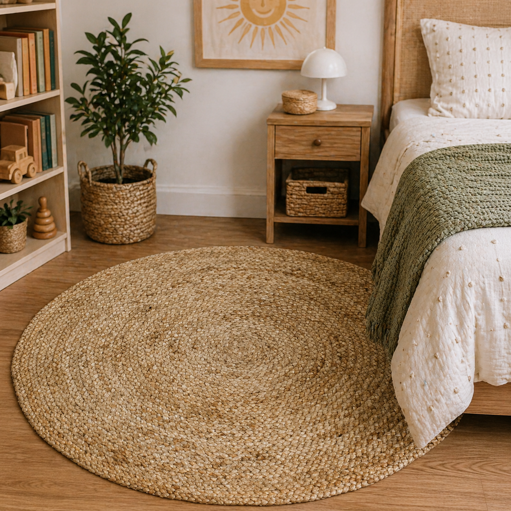 35" Jute Braided Rug - Natural