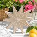 7" Wood Chunky Shape - Sunburst | Natural & White