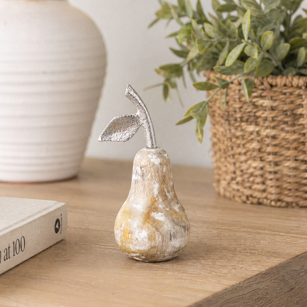 5" Mango Wood Shape - Pear