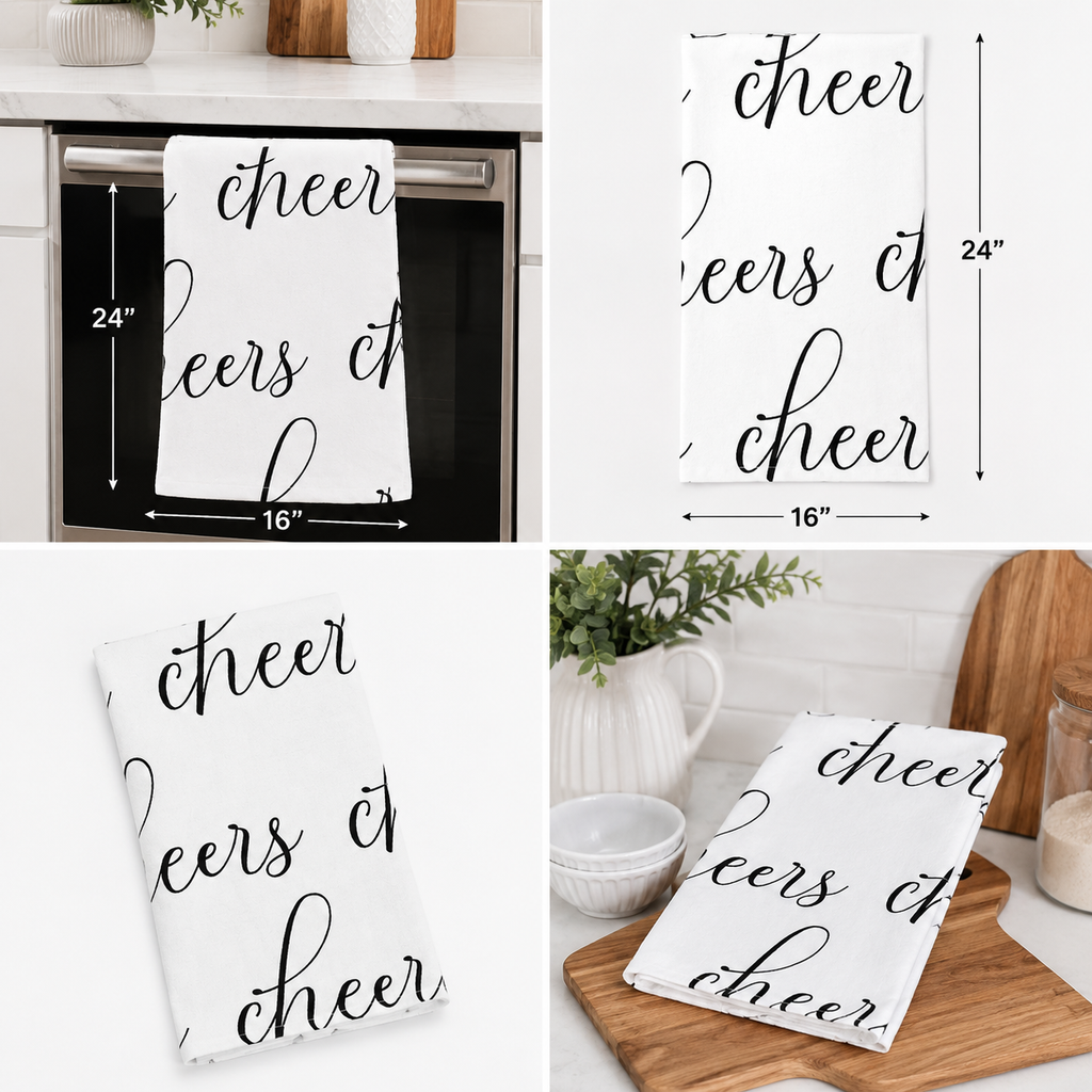 16" x 24" Tea Towel - Cheers