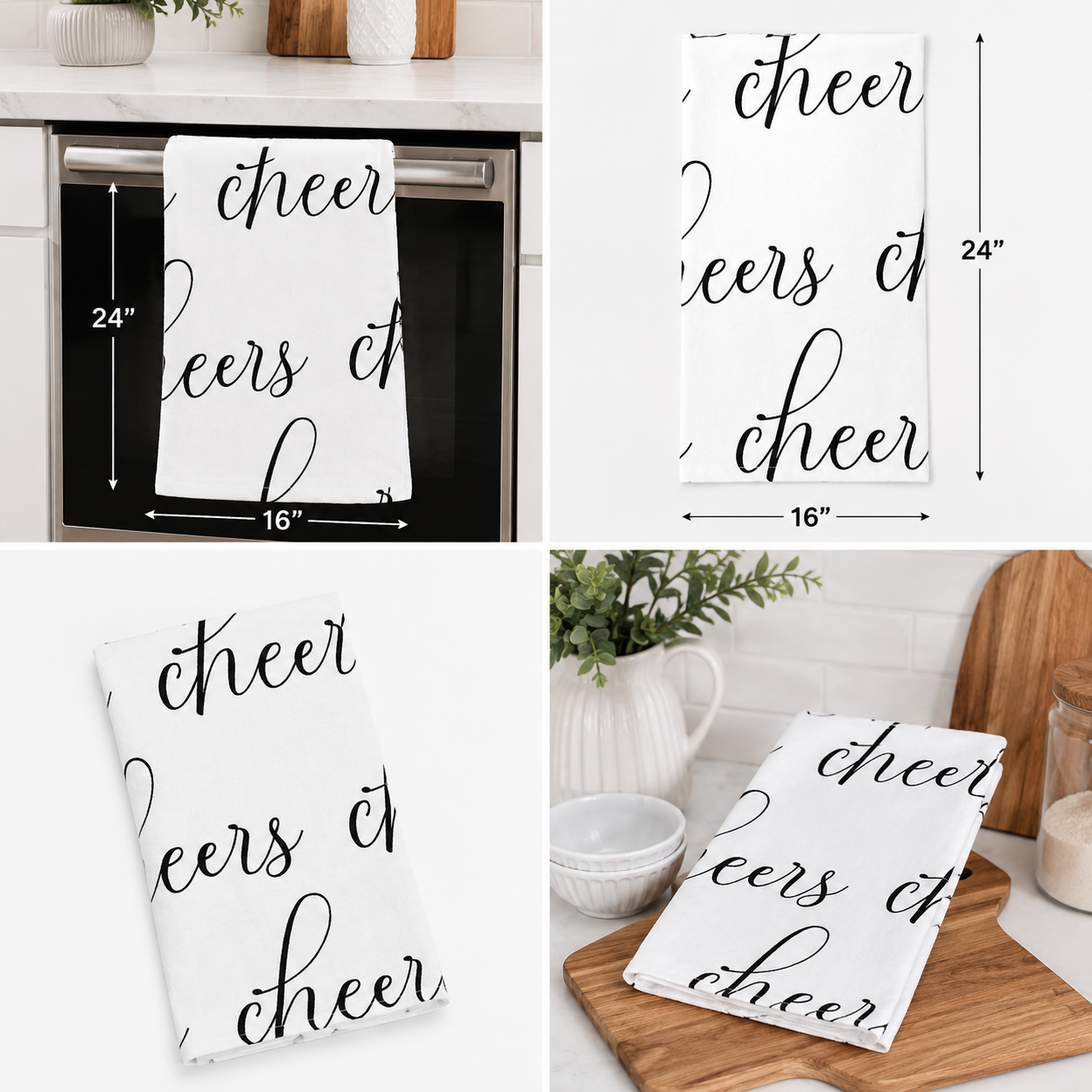 16" x 24" Tea Towel - Cheers