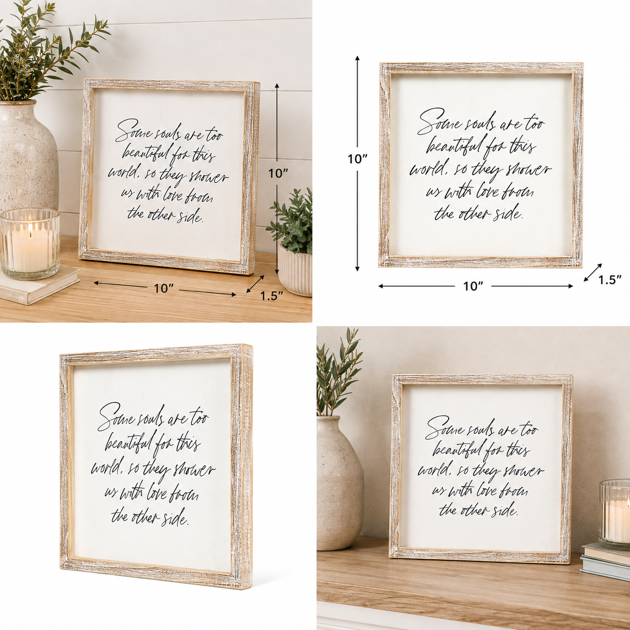 10" Wood Framed Sign - Some Souls | White and Black
