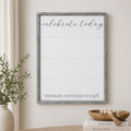 16" x 20" Reversible Shiplap Wood Framed Wall Art - Just You | White and Gray