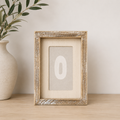 5" x 7" Wood Framed Sign - Circle | Gray and Cream