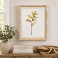 16" x 19" Reversible Wood Framed Wall Art - Pinetree/Leaves | Multicolor