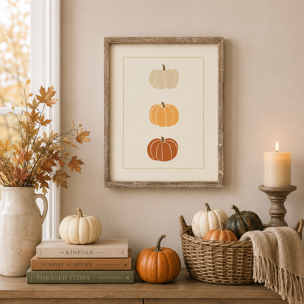 16" x 20" Reversible Wood Framed Wall Art - Bat and Pumpkin | Multicolor