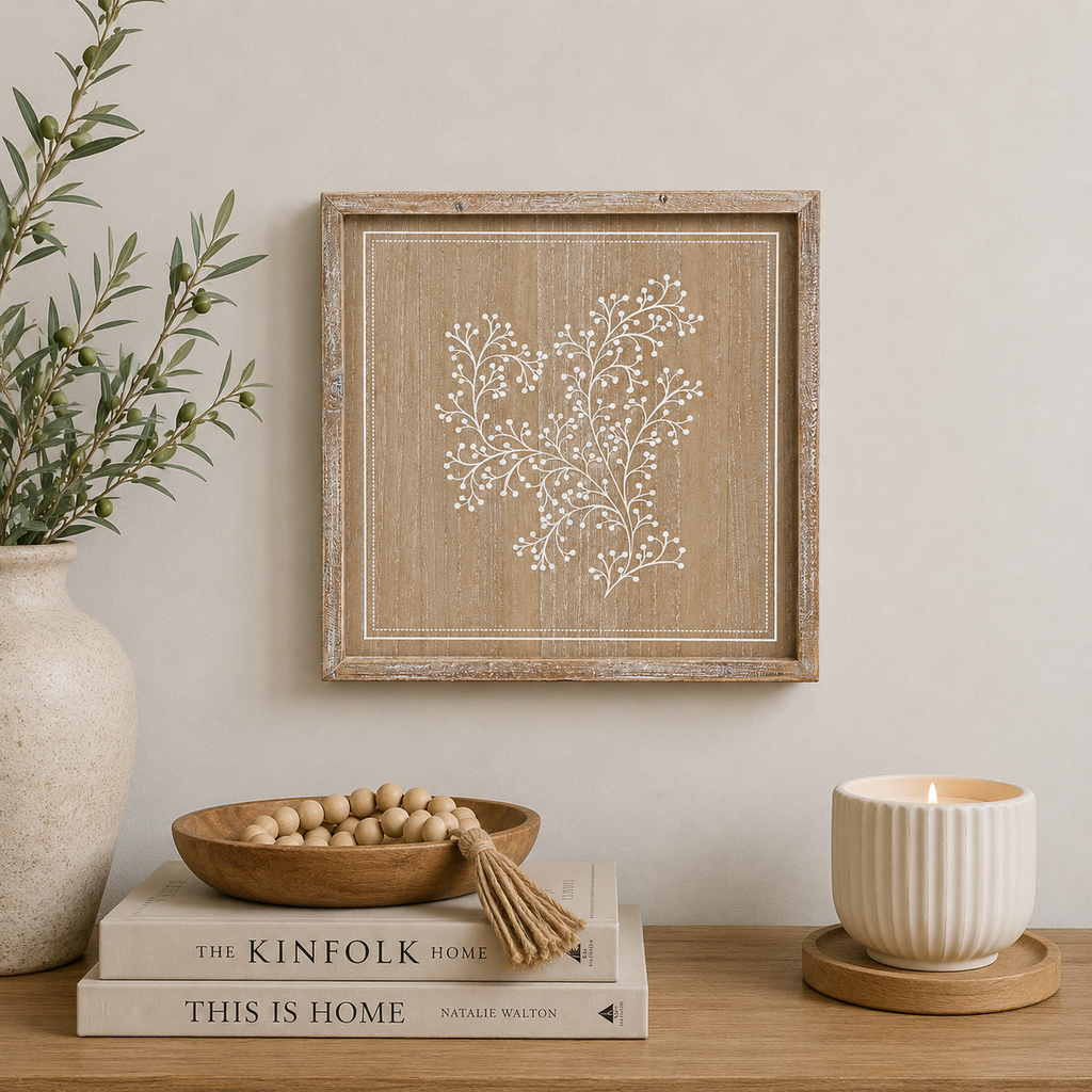 14" Reversible Wood Framed Wall Art - For This Child/Tree | Natural and White